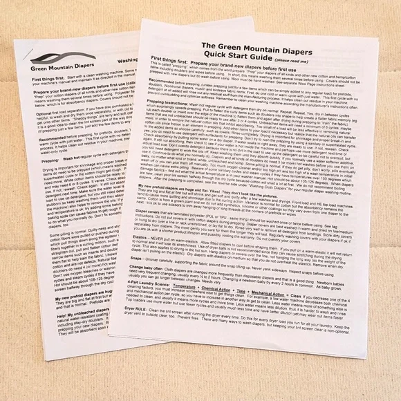 Newborn Organic Cloth Diaper Bundle - Green Mountain Diapers & more! - Picture 4 of 4